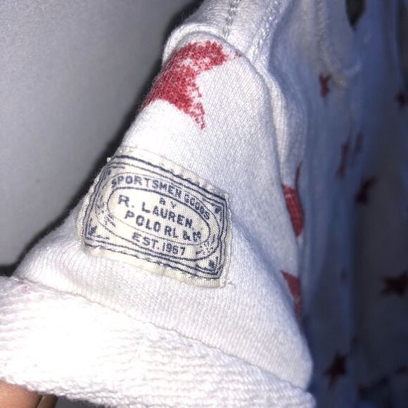 Kid's Ralph Lauren Red & Cream Star Print Dress - Picture 6 of 7